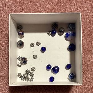 🔥10/$15 Elegant Blue and Silver Bead Set